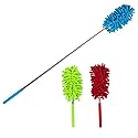 Maguu Long-Reach Washable Dusting Brush with Telescoping Pole,Retractable Extendable Flexible Microfiber Duster for Home Car and Office(Set of 3)