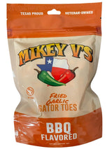 Mikey V’s BBQ “Gator Toes” - Deep-Fried Garlic Snacks, Crunchy Barbecue Garlic Bites, 3.9 oz Bag