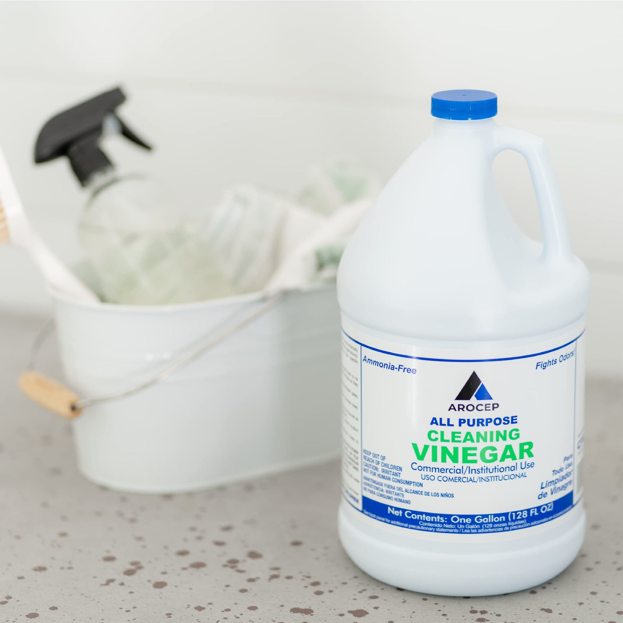 CPDI All-Purpose White Vinegar Cleaning Solution, 1 Gallon, Multi-Surface Cleaner for Hard Water Stains, Bathroom and Kitchen Surfaces, and Clothes