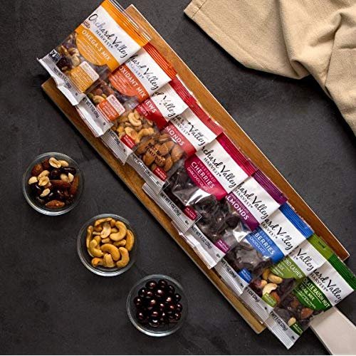 ORCHARD VALLEY HARVEST Chocolate Raisin Nut Trail Mix, 1 oz (Pack of 8), Non-GMO, No Artificial Ingredients