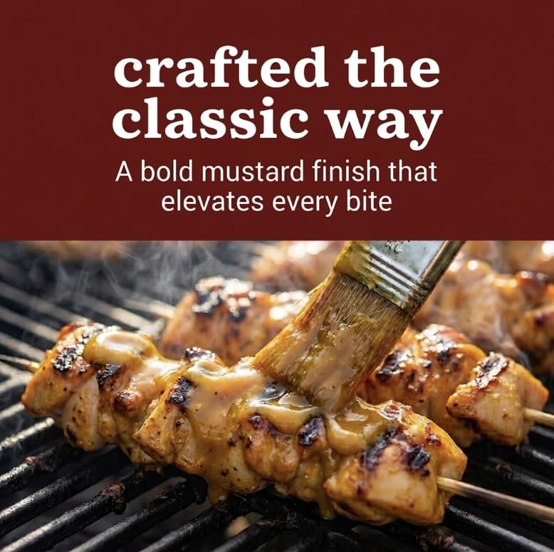 Braswell’s Gourmet Tangy Mustard BBQ Sauce - Small-Batch, Renowned Specialty, Made in USA, Since 1946 (13.5oz)