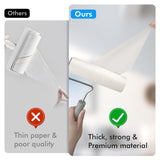 Extra Sticky Large Surface Lint Roller, 6.3'' Giant Lint Roller for Pet Hair, Lint Remover Roller for Cat Hair, Clothes, Furniture (1 Handle + 450