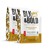 BLK & Bold Whole Bean Coffee, Espresso Dark Roast, Coffee Beans, Bold Heavy Body with Smooth Toasty Finish, Fresh Roasted Coffee for Espresso Machine