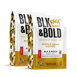 BLK & Bold Whole Bean Coffee, Espresso Dark Roast, Coffee Beans, Bold Heavy Body with Smooth Toasty Finish, Fresh Roasted Coffee for Espresso Machine