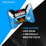 Charge Chocolate DARK CHOCOLATE 80 Count - 54mg Caffeine, No Added Sugar, Vegetarian - by Charge Caffeinated Chocolates