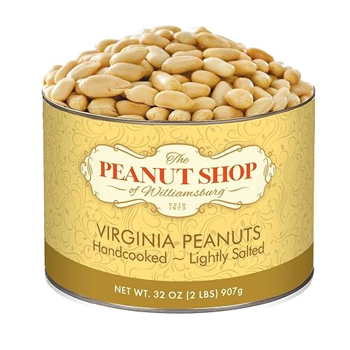 The Peanut Shop of Williamsburg Extra-Large Handcooked Lightly Salted Virginia Peanuts Williamsburg Peanuts Non-Gmo Kosher Gluten-Free No