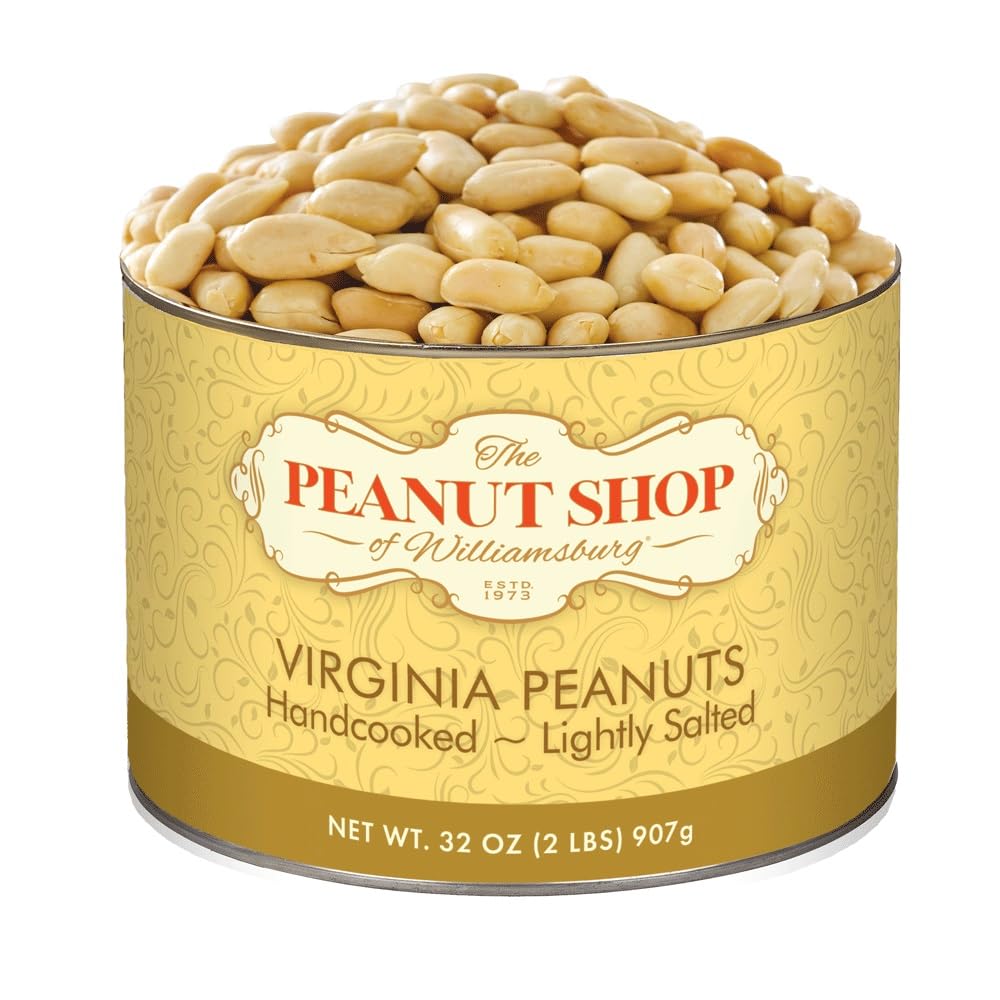 The Peanut Shop of Williamsburg Extra-Large Handcooked Lightly Salted Virginia Peanuts Williamsburg Peanuts Non-Gmo Kosher Gluten-Free No