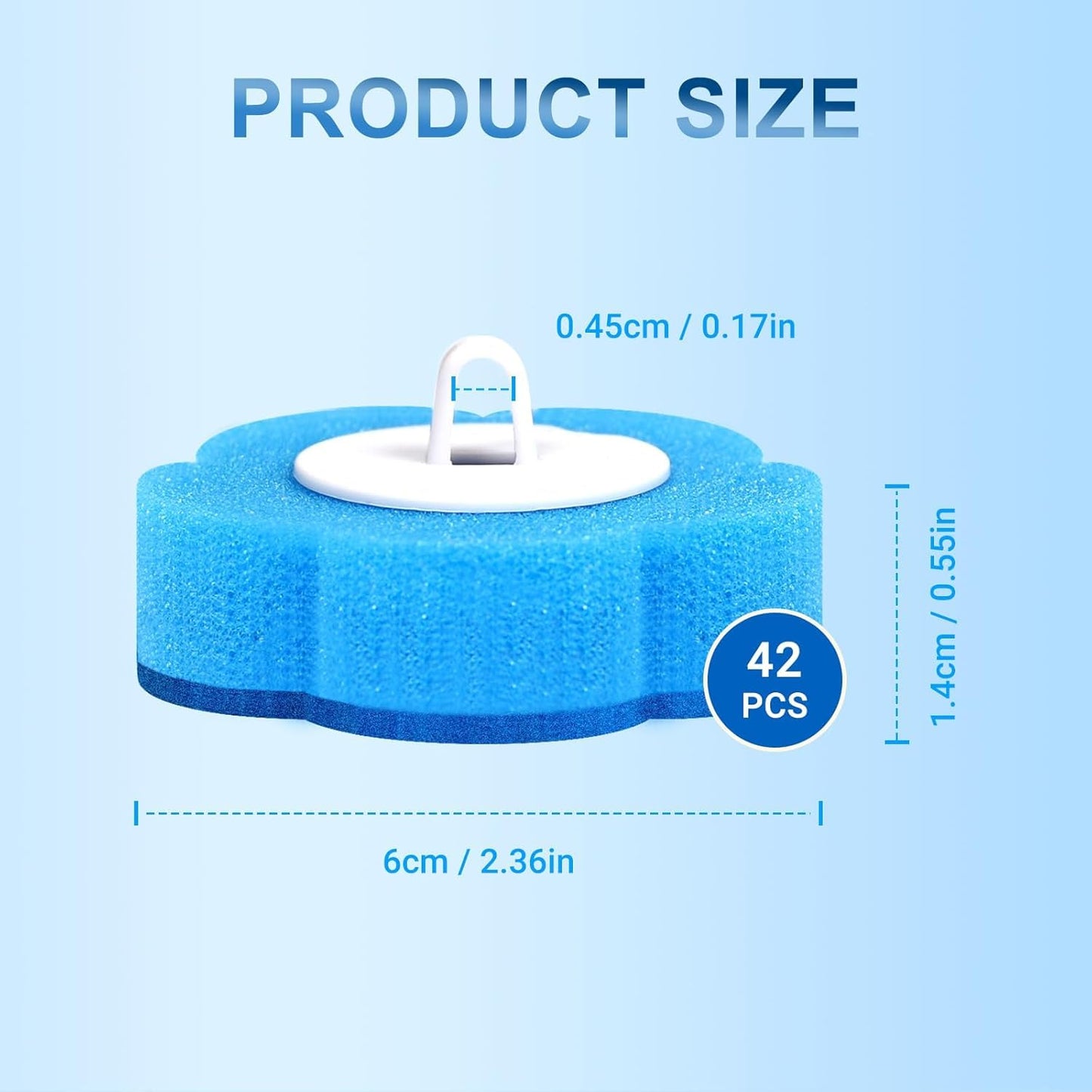 42 PCS Disposable Toilet Bowl Brush Refills, Disposable Toilet Brush Heads, Toilet Wand Disposable Refill Heads, Disposable Replacement Head (42Pcs