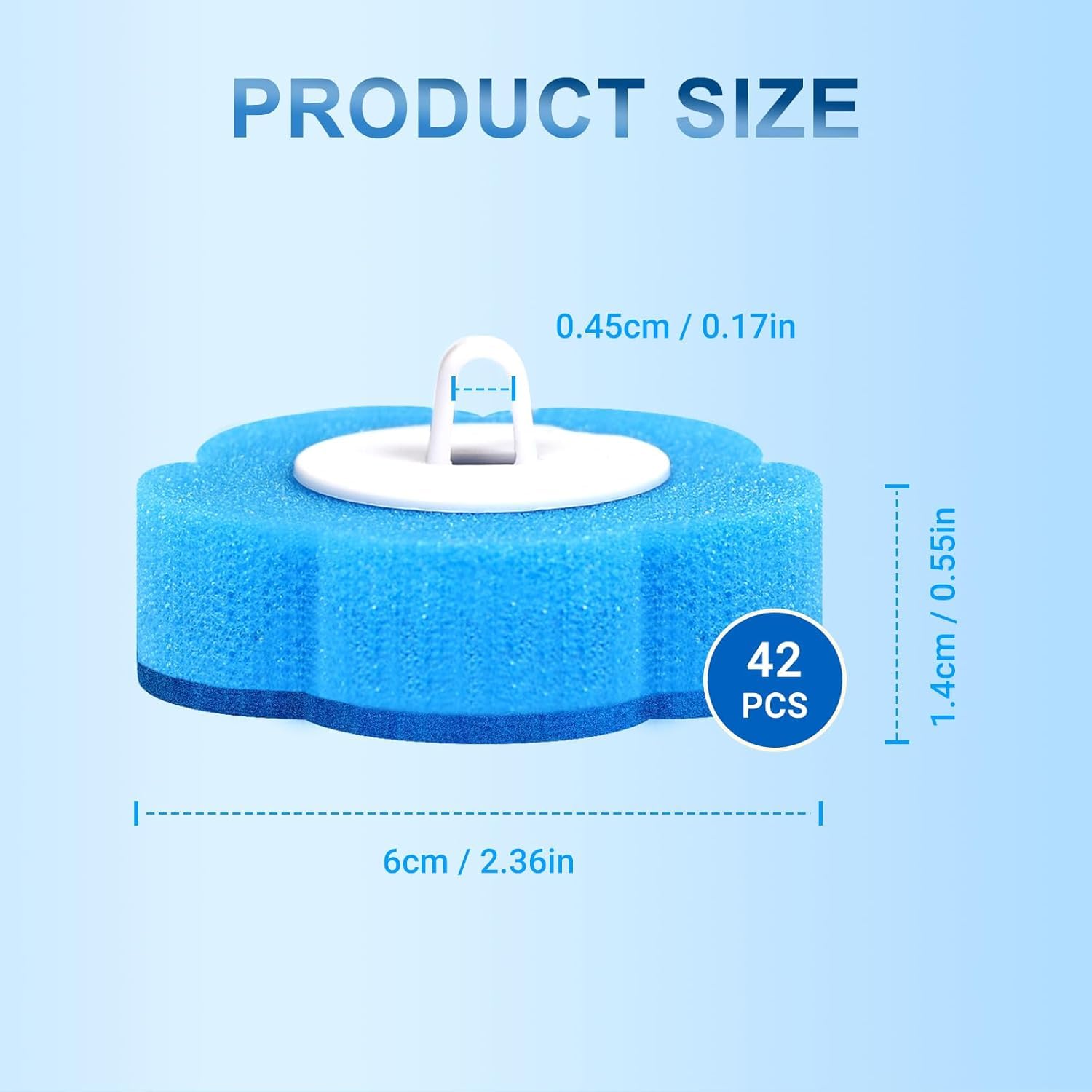 42 PCS Disposable Toilet Bowl Brush Refills, Disposable Toilet Brush Heads, Toilet Wand Disposable Refill Heads, Disposable Replacement Head (42Pcs