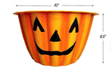 Halloween Pumpkin Gift Basket - Assorted Candy, Chocolates, Cookies & Snacks - Customizable Gift for Kids, Adults, Family, or Office (10" Plastic