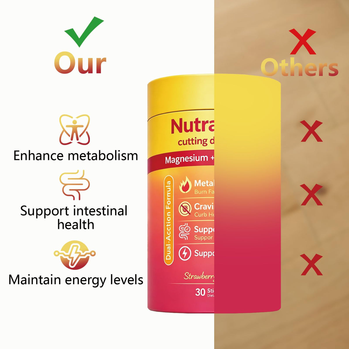 NutraPure Cutting Drink Mix 30 Sticks