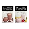 PROTIFIT - High Protein Mocha & Strawberry Banana Pudding & Shake Mix 2 Pack, 15g Protein, Low Calorie, Low Fat, Low Carb, Aspartame Free, Idea