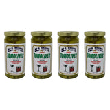 Old South Tomolives Pickled Green Tomatoes 8oz (4 Pack) Bundled with Complimentary 4-count Coasters | Ultimate Martini Garnish | Great Cocktail Snack
