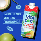 Vita Coco Coconut Water, Peach & Mango - Naturally Hydrating Electrolyte Drink - Smart Alternative to Coffee, Soda, and Sports Drinks - Gluten Free
