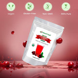 Z Natural Foods Organic Cranberry Juice Powder, Nutrient-Packed Superfood Powder, Perfect for Smoothies, Tea, Juice, Cooking, and Baking, Vegan