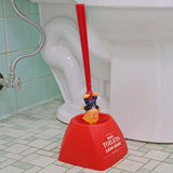 Fairly Odd Novelties Donald Trump Toilet Bowl Brush Make Toilets Clean Again Holder - Perfect Elephant Novelty Gag Political Gift, Red
