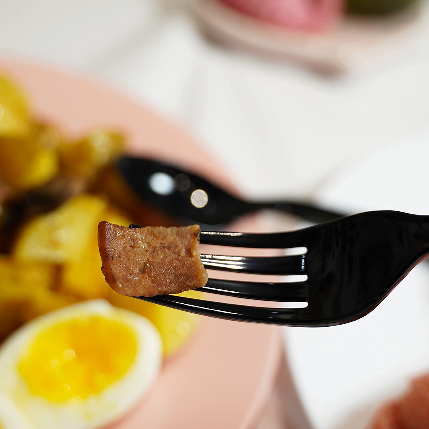 Individuanlly Wrapped Heavy Weight Plastic Fork (Black, 200)