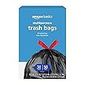 Amazon Basics Multipurpose Drawstring Trash Bags, 30 Gallon Capacity, Tear Resistant, 50 Count (Previously Solimo)
