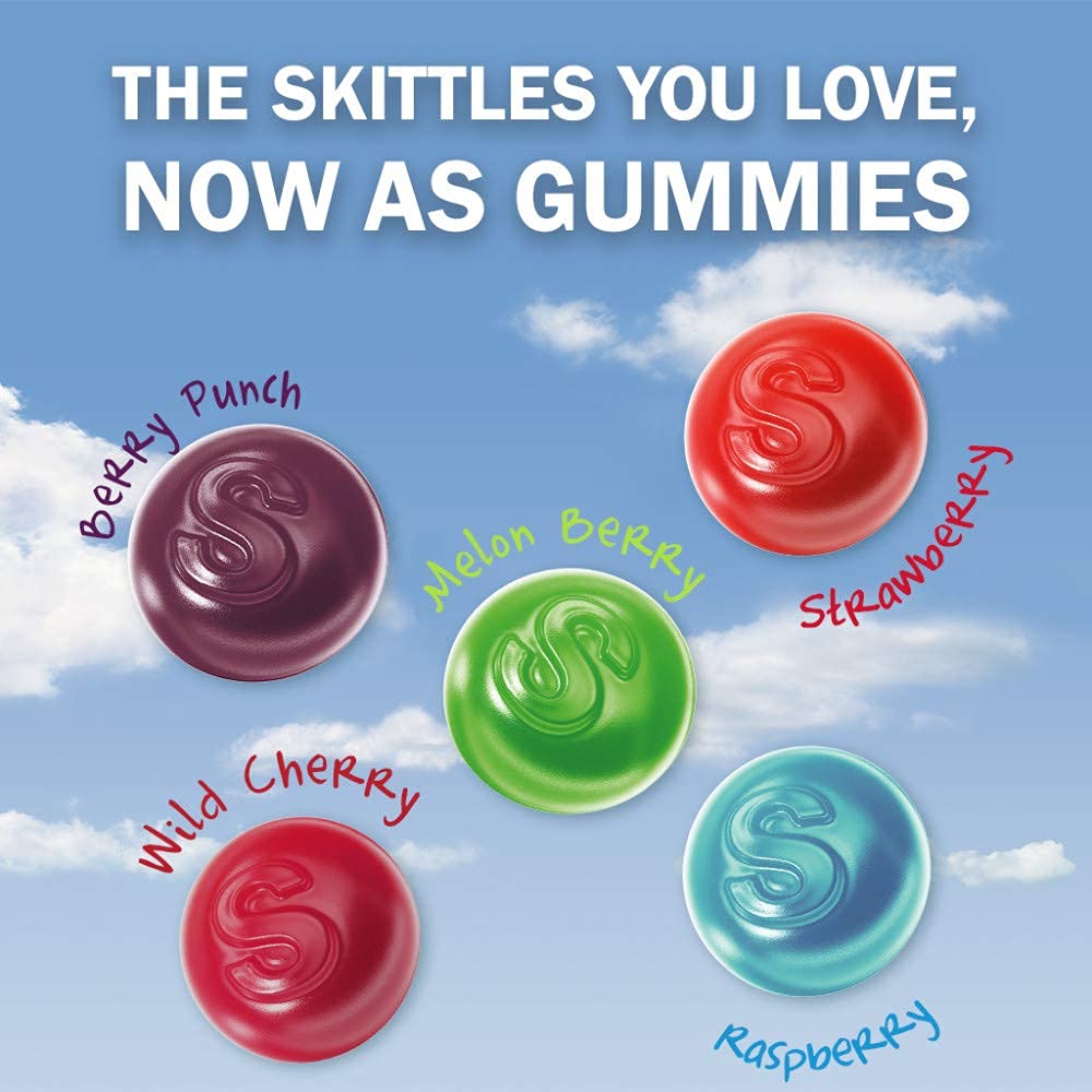 Skittles Candy Gummy Candy Original and Wild Berry 5.8oz Bag Bundle - Includes 8 Bags - 46.4 Total Oz