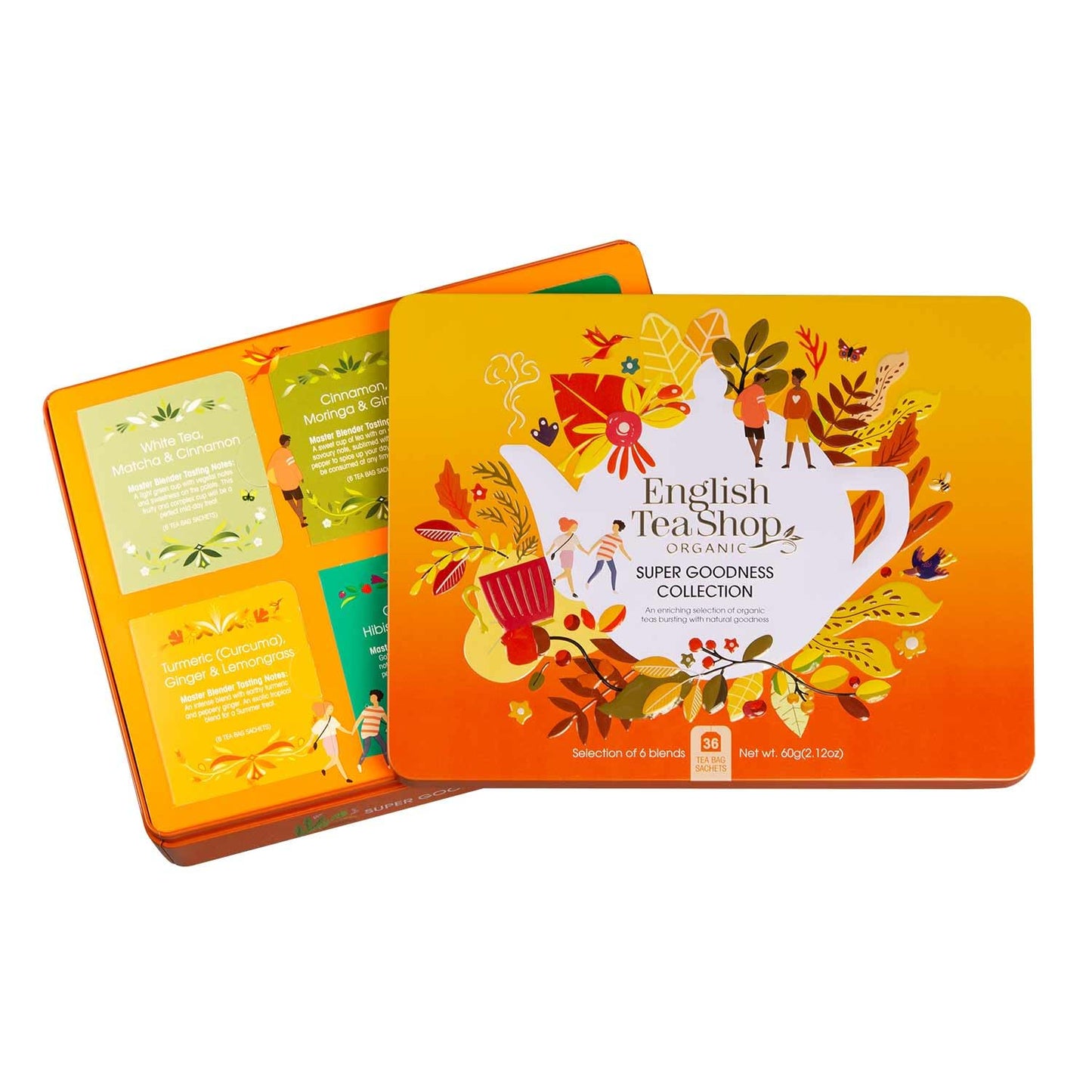 English Tea Shop - Super Goodness Collection- Gift Tin - 36 Tea Bag Sachets, 61.5g