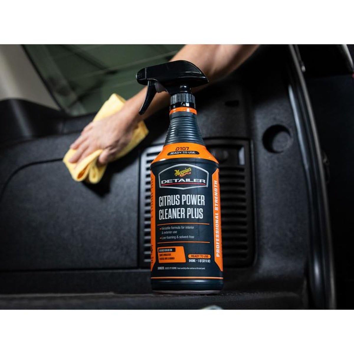 Meguiar's D107 Citrus Power Cleaner Plus, DRTU10732, All-Purpose Cleaner Car Interior Cleaner, Low-Foaming Interior Car Cleaner Removes Grease, Grime