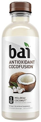 Bai Cocofusions Molokai Coconut, Antioxidant Infused Beverage, 18 Fl. Oz. Bottles (Pack of 6)
