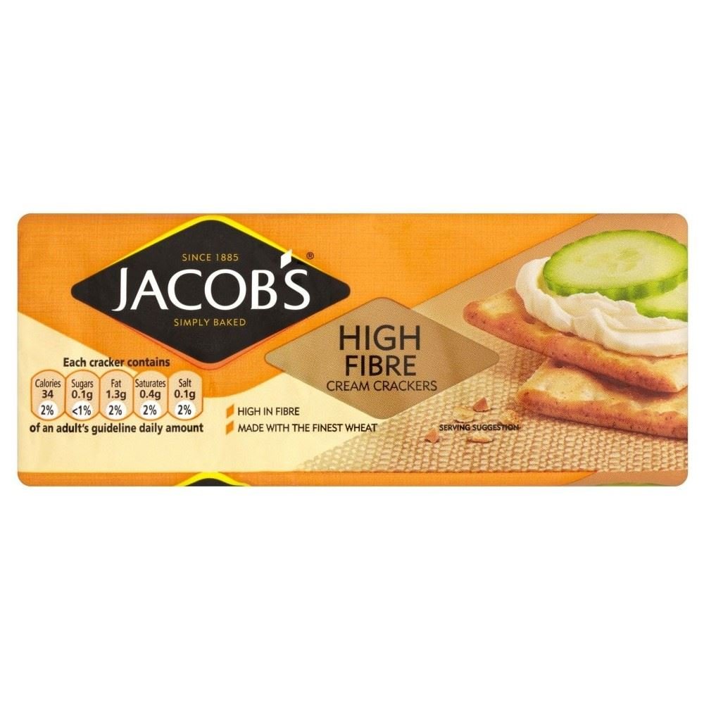 Jacob's High Fibre Cream Crackers (200g) - Pack of 2