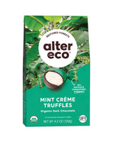 Alter Eco | Mint Créme Truffles | 58% Pure Dark Cocoa, Fair Trade, Organic, Non-GMO, Gluten Free Dark Chocolate Truffles | 10 Truffles