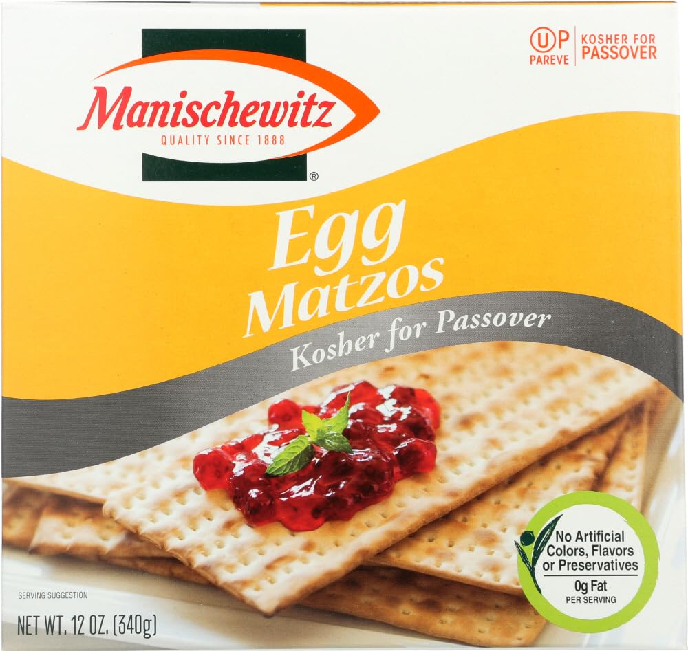 Manischewitz Passover Egg Matzo, 12 Ounce Boxes (Pack of 6)