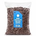 Milk Chocolate Melting Wafers, 5 lb, Smooth Cocoa Wafers for Baking & Dipping (5 Pound, Dark Chocolate)