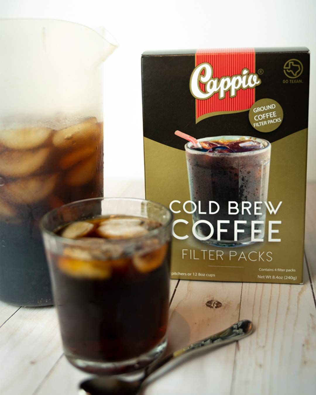 Cappio Cold Brew Coffee Pack, Cold Brew, 8.4 Oz (4 packs), 6ct