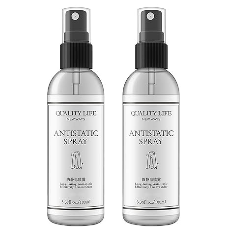 Clothing Anti-Static Spray 2 Bottle Pack Eliminate Static Clothes Hair Attachment Fabric Hair Flat Crease Reduce Static Electricity