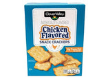 Clover Valley Chicken Flavored Snack Crackers -1 Box (7.5 Oz.) Salty & Savory Crunchy Chik'n Treat