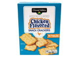 Clover Valley Chicken Flavored Snack Crackers -1 Box (7.5 Oz.) Salty & Savory Crunchy Chik'n Treat