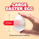 Entervending Easter Eggs 3” - Clear Fillable Plastic Capsule - 24ct - Easter Basket Stuffers - Empty Large Enough to Hold Toy or Candy - Capsules