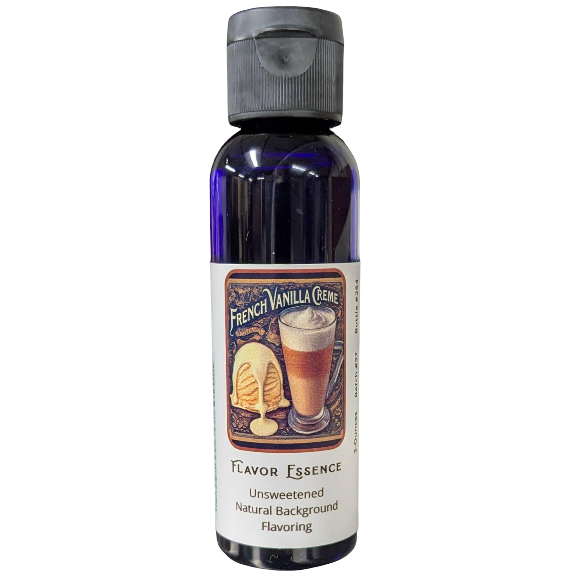 FRENCH VANILLA CREME Flavoring by Flavor Essence (Unsweetened, Natural Background Flavoring) 2 Oz.| For Beverages: coffee/tea, shakes, smoothies, bar