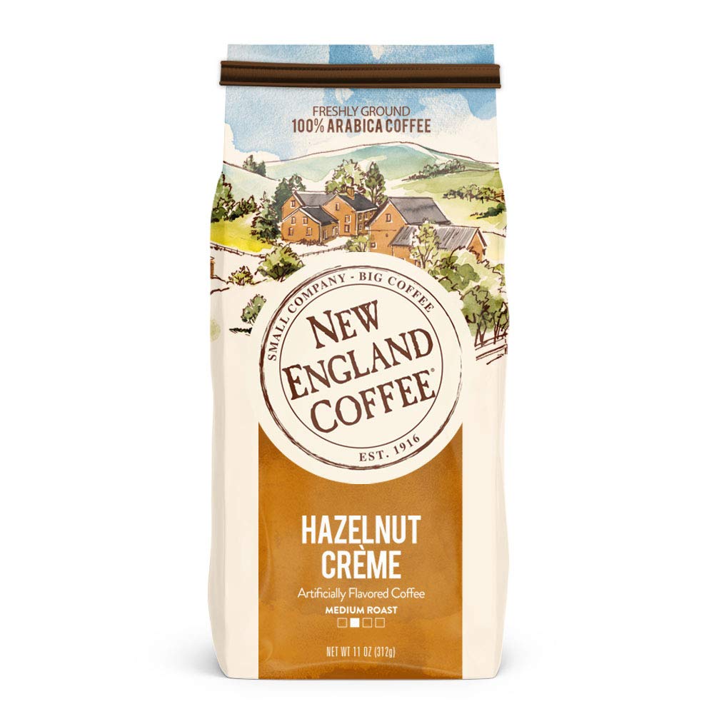 New England Coffee Variety Pack - Butter Pecan/Blueberry Cobbler/Hazelnut Creme, 11oz Bag (Pack of 3)