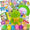 Prefilled Easter Basket for Kids - Easter Care Package with Toys & Activities, Frog Gift Box, Pre-Made Easter Basket Stuffers