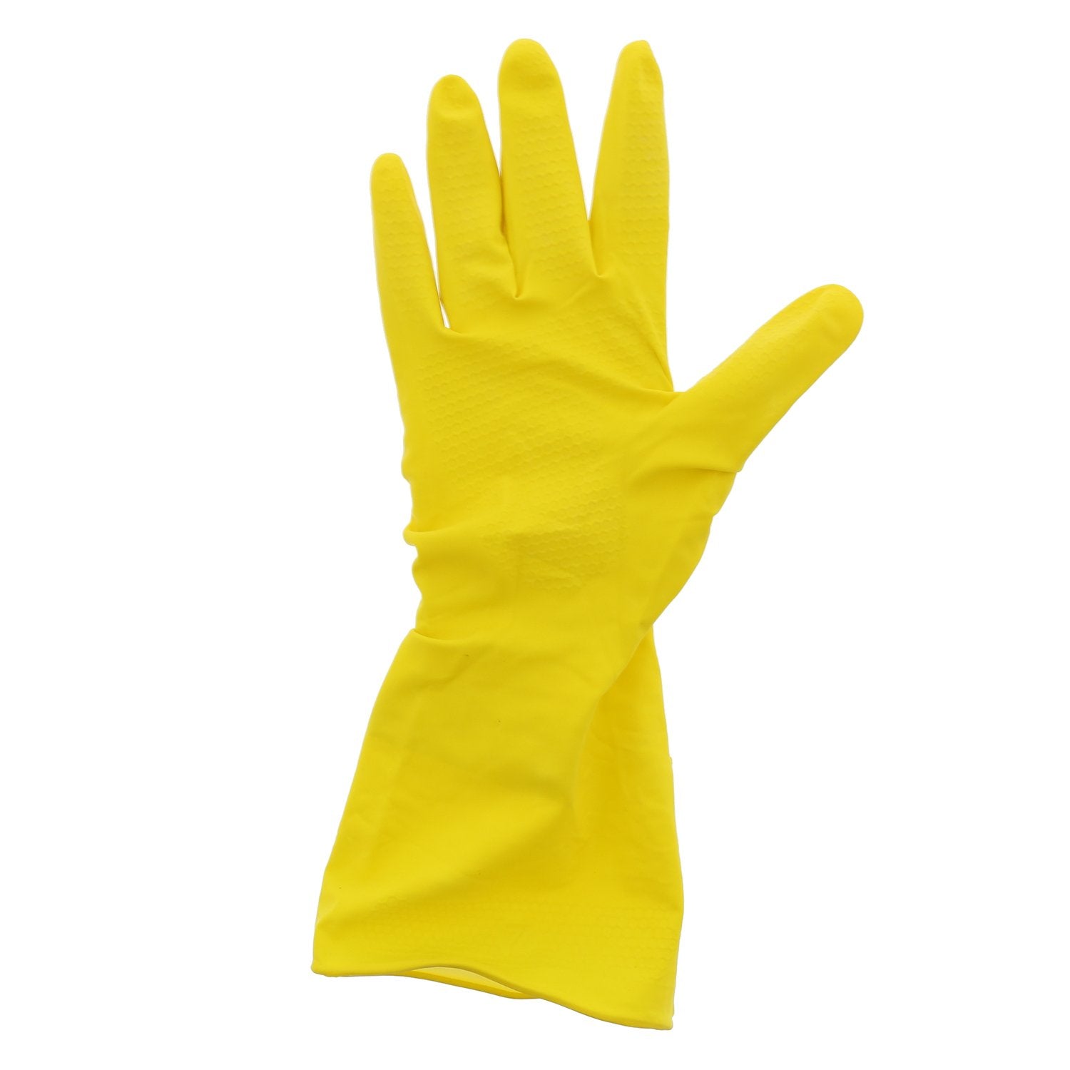 AmerCare Neptune Yellow Household Latex Rubber Gloves for Dishwashing and Cleaning, Large, Case of 120 Pairs