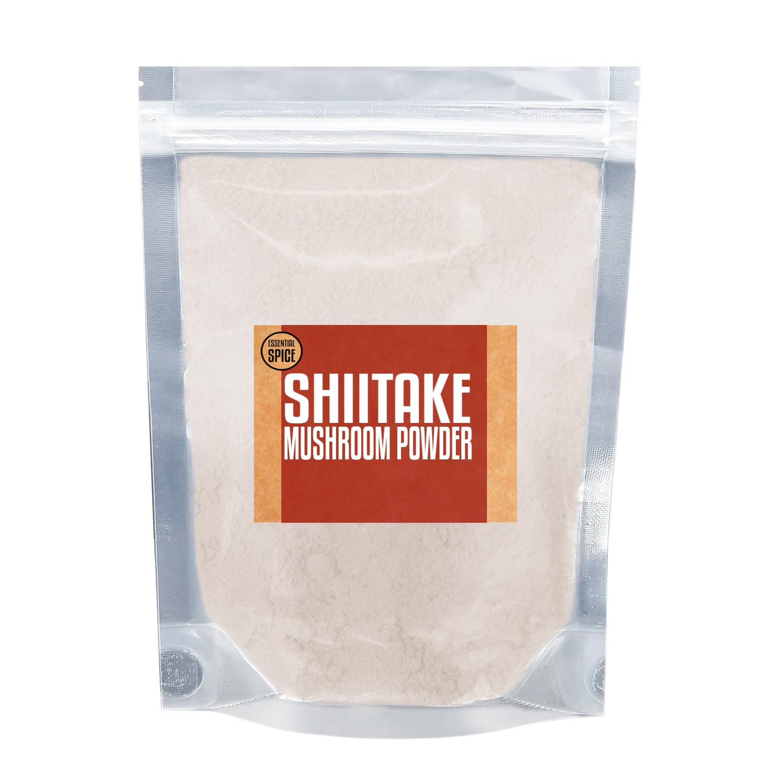 Essential Spice Shiitake Mushroom Powder - Deep Umami Flavor, Finely Ground - Ideal for Soups, Broths, Sauces, Seasoning Blends & Vegan Cooking - 100%