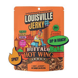 Louisville Vegan Jerky - Buffalo Hot Wing Vegan and Vegetarian Meat - Lip-Smacking Jerky - Gluten-Free High Protein Vegan Snacks 18 grams of Non-GMO
