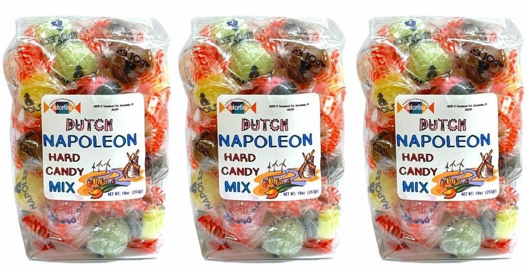 Dutch Napoleone Candy Collection - Total wt. 30(Oz), Include: 3 pck of Napoleone Dutch Candy Mix,