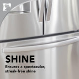 Weiman Stainless Steel Cleaner & Polish, Anti Fingerprint Spray Stainless Steel Cloth, Water Spots & Grease, No Streaks or Residue, Safe for Metal
