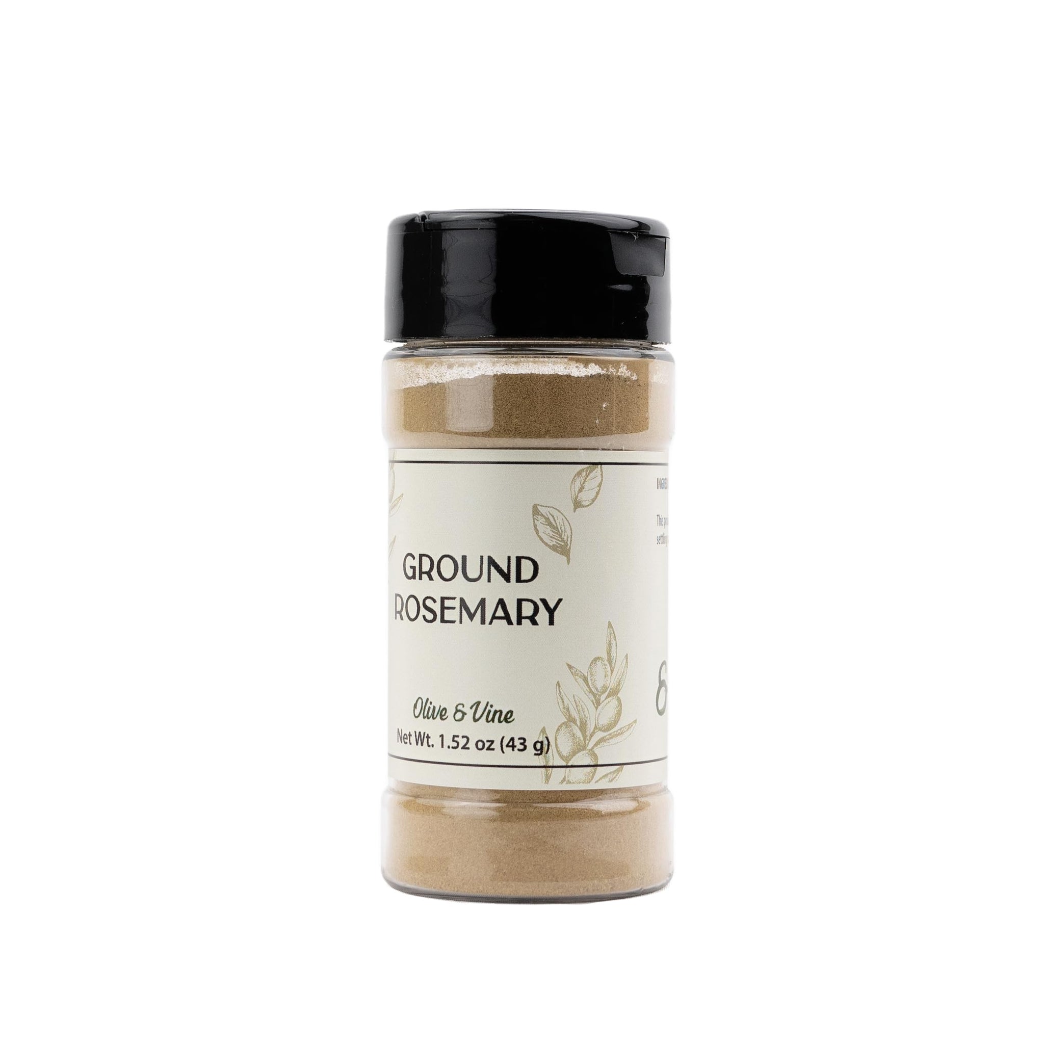 Olive & Vine Ground Rosemary, Earthy & Piney Flavor, Seasoning for Roasts, Soups, and Stews, With Rich Tradition, Authentic Taste, For Global Recipes