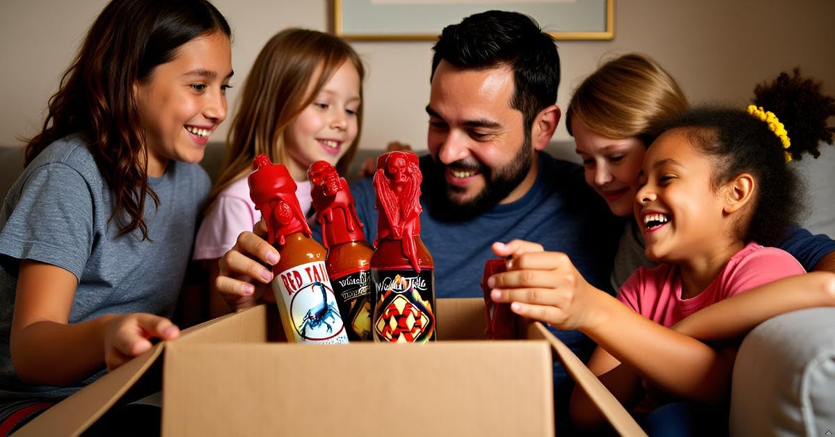 Wicked Tickle Hot Sauce Gift Set, 4 Pack - Ghost & Scorpion Sauces, 5 oz Bottles