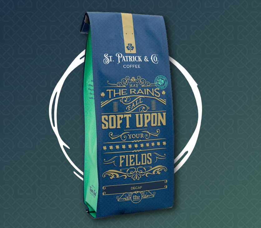 Thank God for Coffee - May The Rains Fall Soft Upon Your Fields, Decaf Ground Coffee, Single Origin Colombian Arabica, Smooth & Smoky Dark Roast