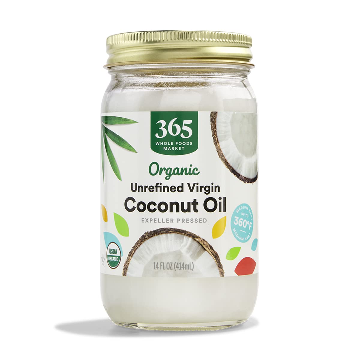 365 by Whole Foods Market, Organic Unrefined Coconut Oil Virgin, 14 Fl Oz