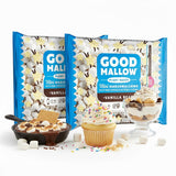 GoodMallow Mini Vegan Marshmallows - Kosher Halal Dairy & Gluten Free Healthy Mini Marshmallows - Natural Gelatin Free for Hot Chocolate, Smores