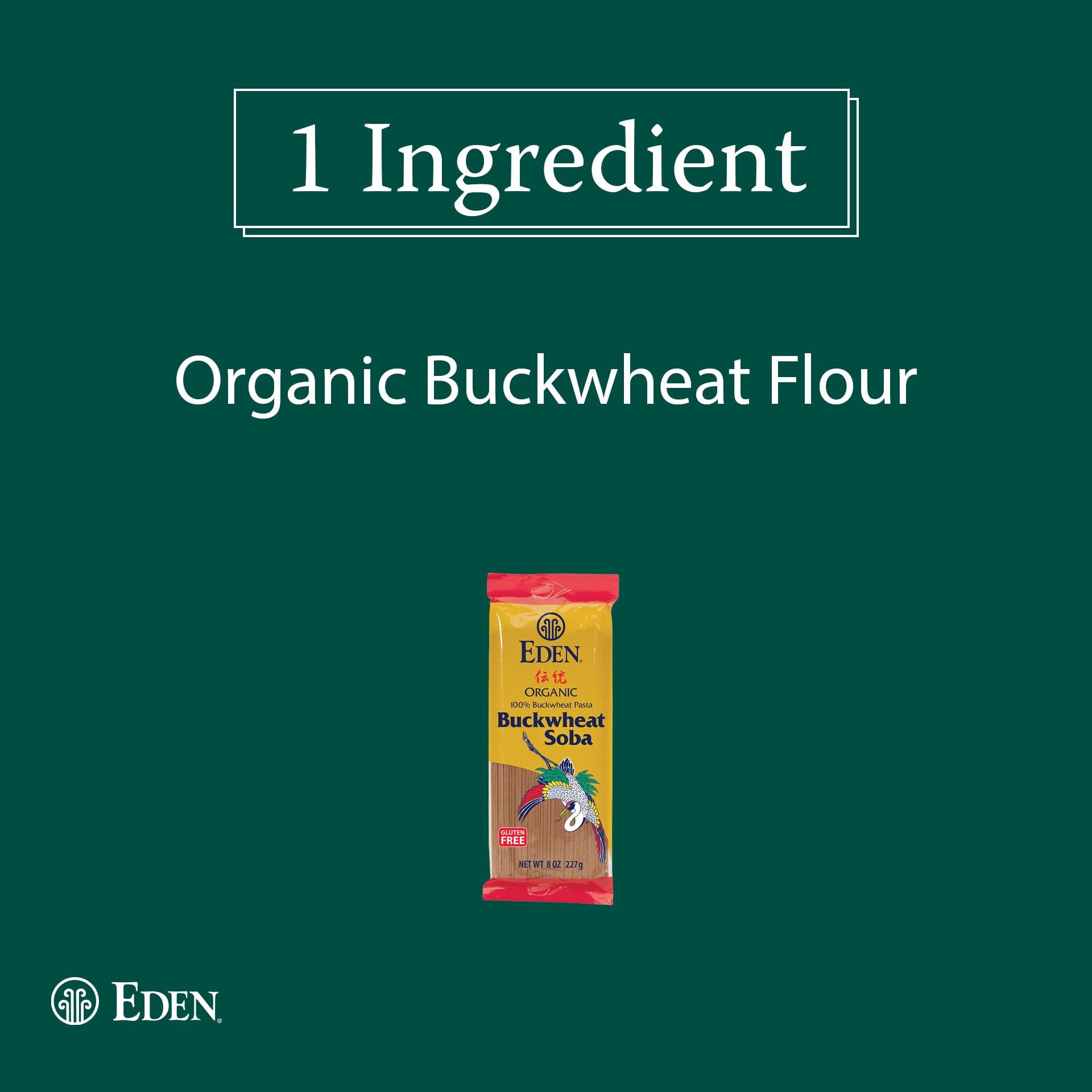 Eden, 100% Organic Buckwheat Soba Pasta, Gluten Free, Traditionally Made in Japan, 8 oz (3-Pack)