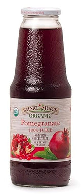 Smart Juice Organic Pomegranate Juice - 100% Juice, Not From Concentrate - 33.8 fl oz (1L) - (Pack of 6)